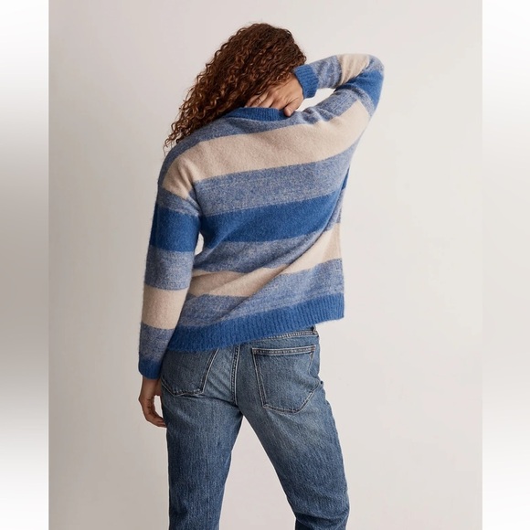 Madewell Otis Fiji Alpaca Wool Space Dye Striped Pullover Sweater sz S - Picture 5 of 13